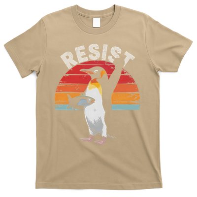 Funny Penguin Resist Protest Against Tariffs Humor Gift T-Shirt