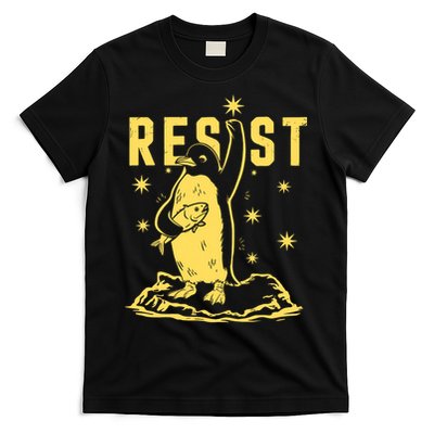 Funny Penguin Resist Penguins Protest Against Tariffs  T-Shirt