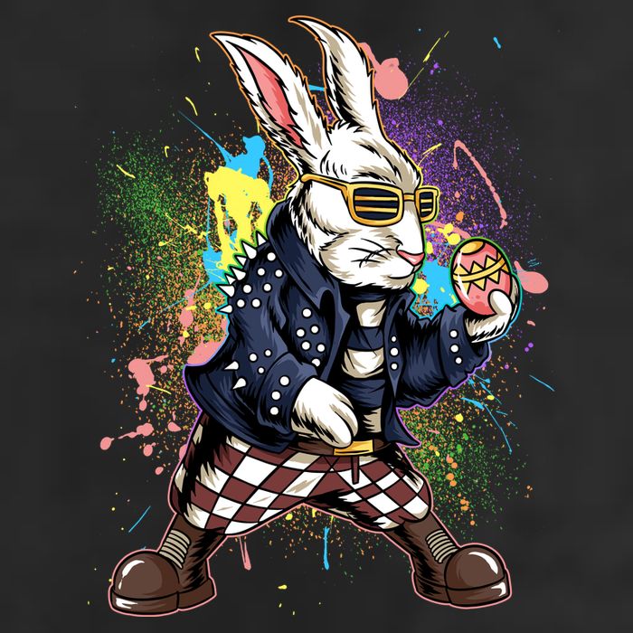 Funny Punk Rock Easter Bunny Rabbit Cool Comfort Performance Bucket Hat