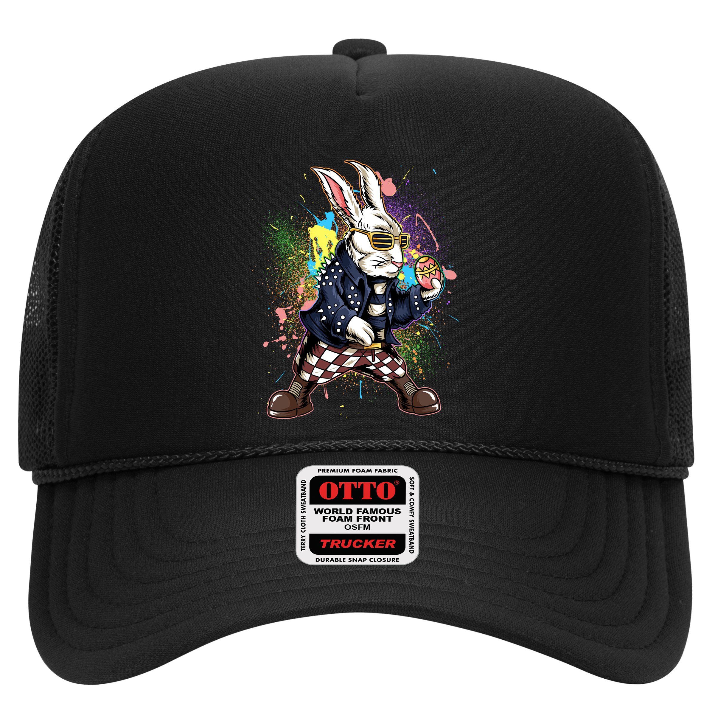 Funny Punk Rock Easter Bunny Rabbit Hat
