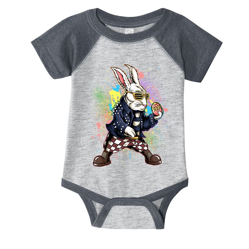 Funny Punk Rock Easter Bunny Rabbit Infant Baby Jersey Bodysuit