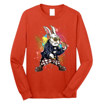 Funny Punk Rock Easter Bunny Rabbit Long Sleeve Shirt