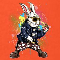 Funny Punk Rock Easter Bunny Rabbit Visor