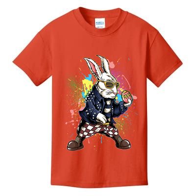 Funny Punk Rock Easter Bunny Rabbit Kids T-Shirt