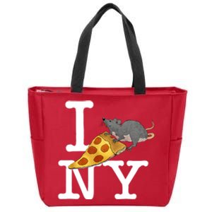 Funny Pizza Rat Ronic Zip Tote Bag