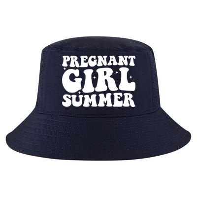 Funny Pregnancy Reveal Pregnant Girl Summer Baby Shower Cool Comfort Performance Bucket Hat