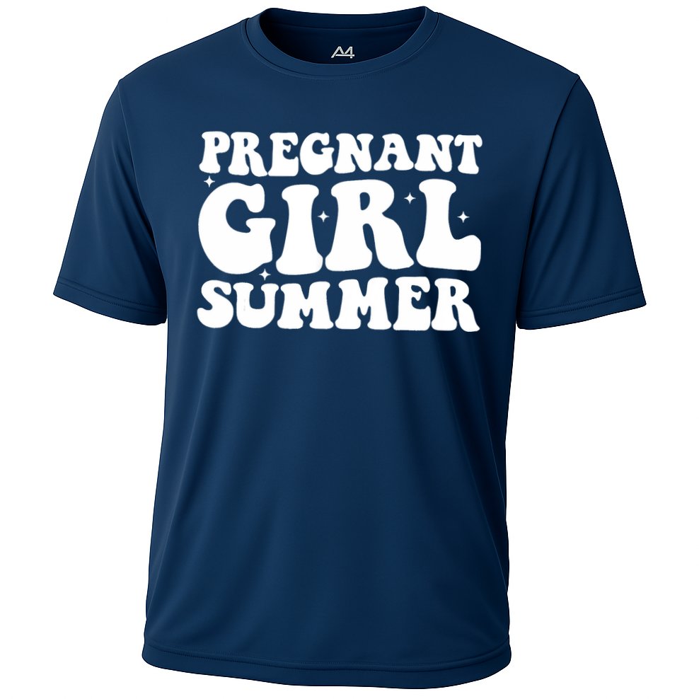 Funny Pregnancy Reveal Pregnant Girl Summer Baby Shower Performance Shirt