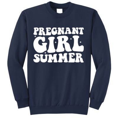 Funny Pregnancy Reveal Pregnant Girl Summer Baby Shower Sweatshirt