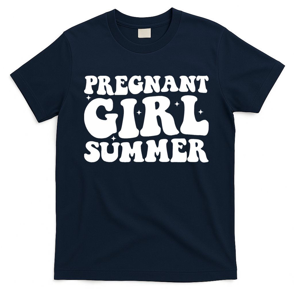 Funny Pregnancy Reveal Pregnant Girl Summer Baby Shower T-Shirt