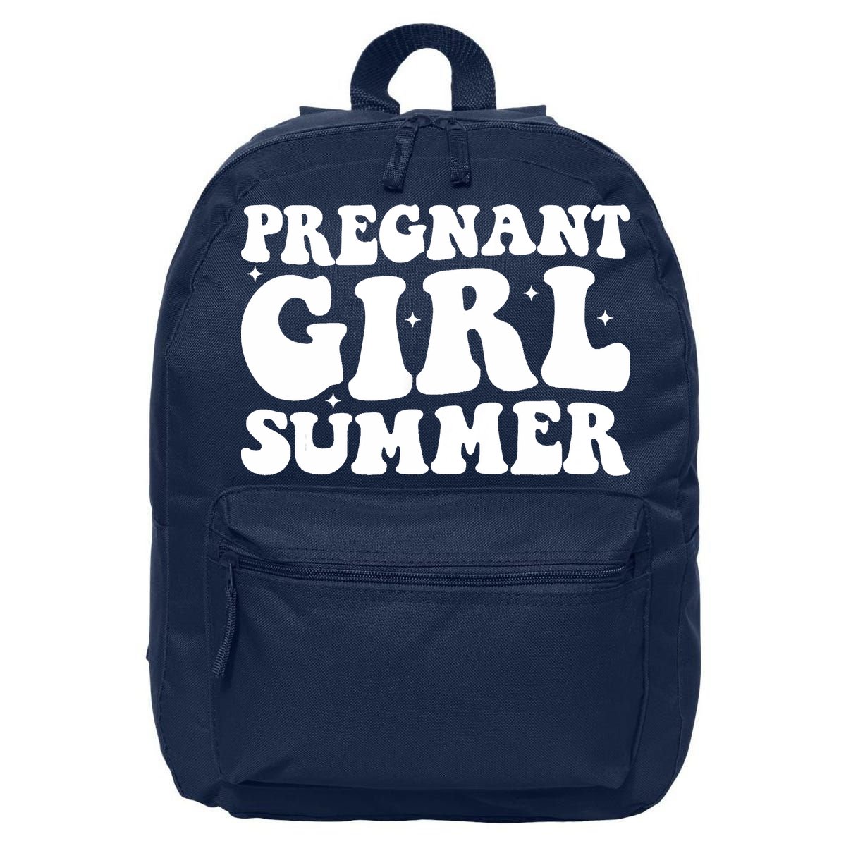 Funny Pregnancy Reveal Pregnant Girl Summer Baby Shower 16 in Basic Backpack
