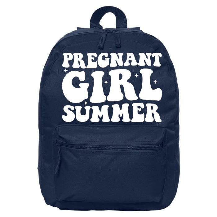 Funny Pregnancy Reveal Pregnant Girl Summer Baby Shower 16 in Basic Backpack