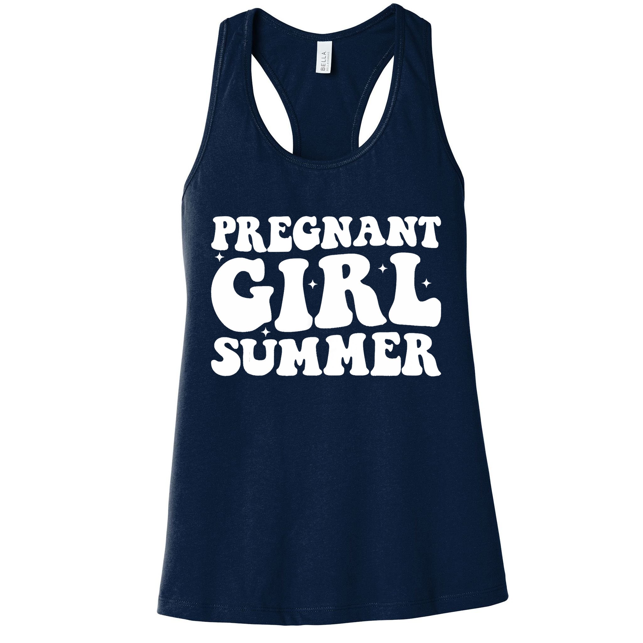 Funny Pregnancy Reveal Pregnant Girl Summer Baby Shower Womens Tank Top