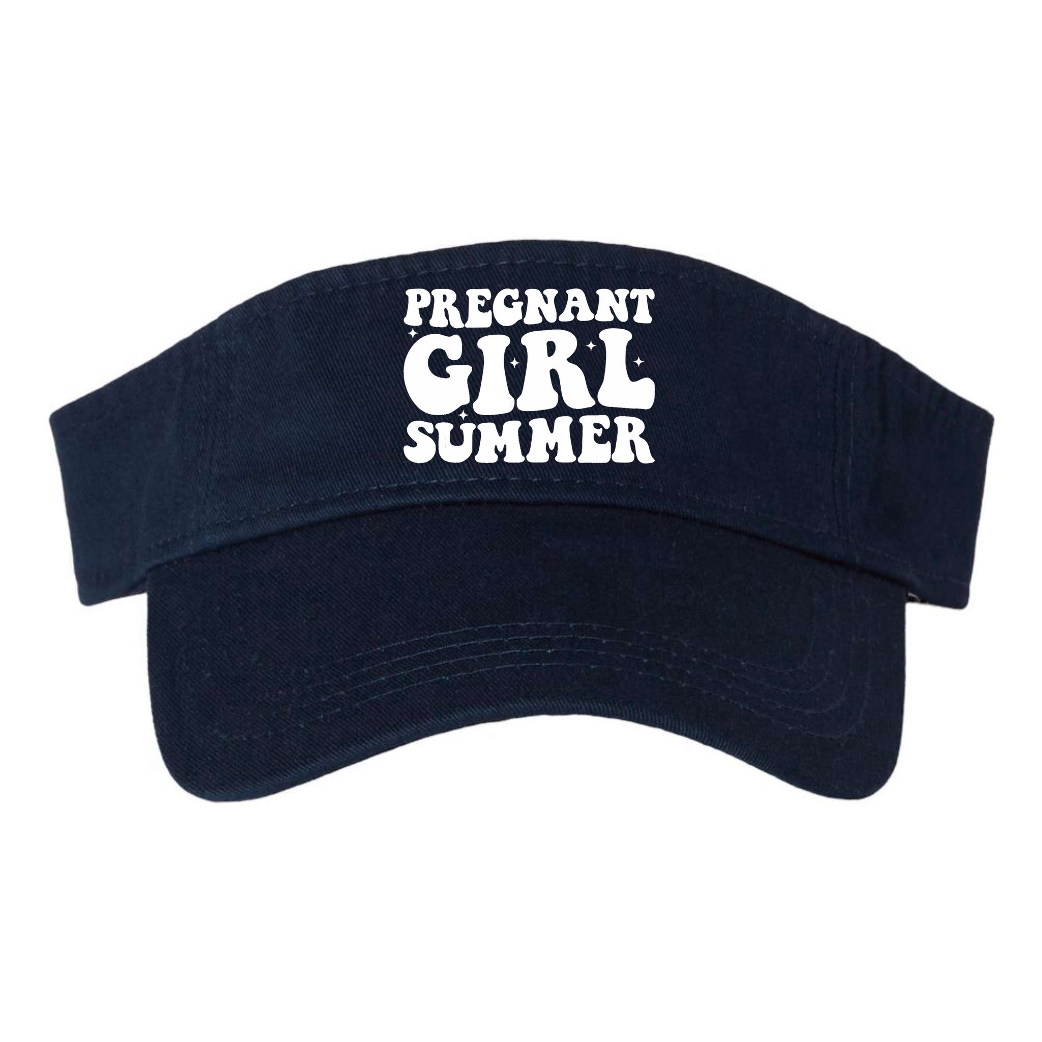 Funny Pregnancy Reveal Pregnant Girl Summer Baby Shower Visor
