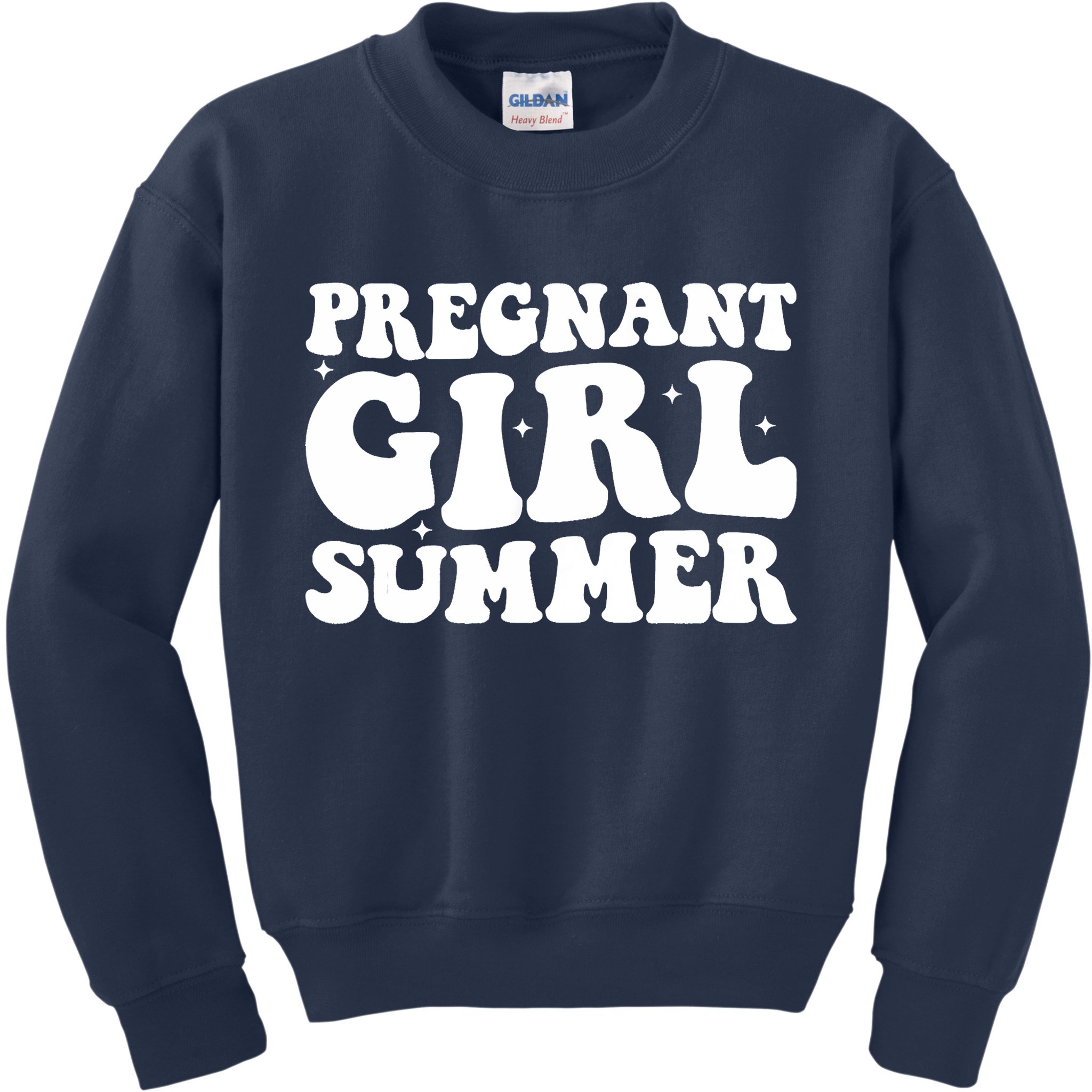 Funny Pregnancy Reveal Pregnant Girl Summer Baby Shower Kids Sweatshirt
