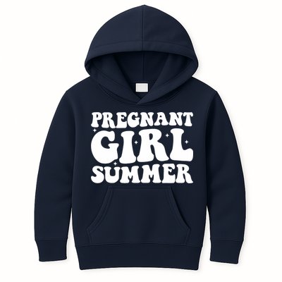 Funny Pregnancy Reveal Pregnant Girl Summer Baby Shower Kids Hoodie