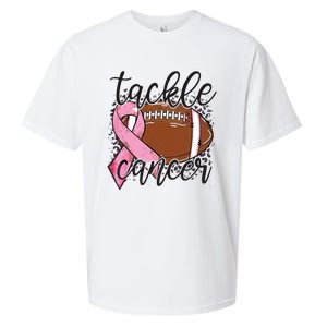 Football Pink Ribbon Tackle Breast Cancer Awareness Sueded Cloud Jersey T-Shirt