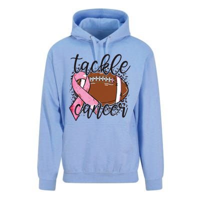 Football Pink Ribbon Tackle Breast Cancer Awareness Unisex Surf Hoodie