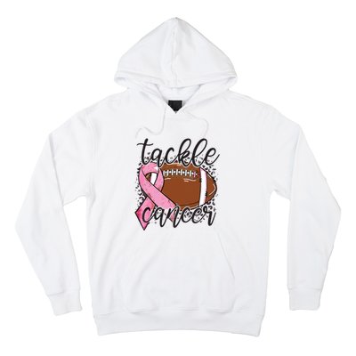 Football Pink Ribbon Tackle Breast Cancer Awareness Hoodie