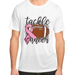 Football Pink Ribbon Tackle Breast Cancer Awareness Adult ChromaSoft Performance T-Shirt