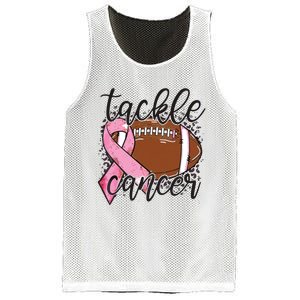 Football Pink Ribbon Tackle Breast Cancer Awareness Mesh Reversible Basketball Jersey Tank