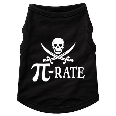 Funny Pi Rate Pirate Pi Day Boy Vintage Math Teacher Retro Doggie Tank
