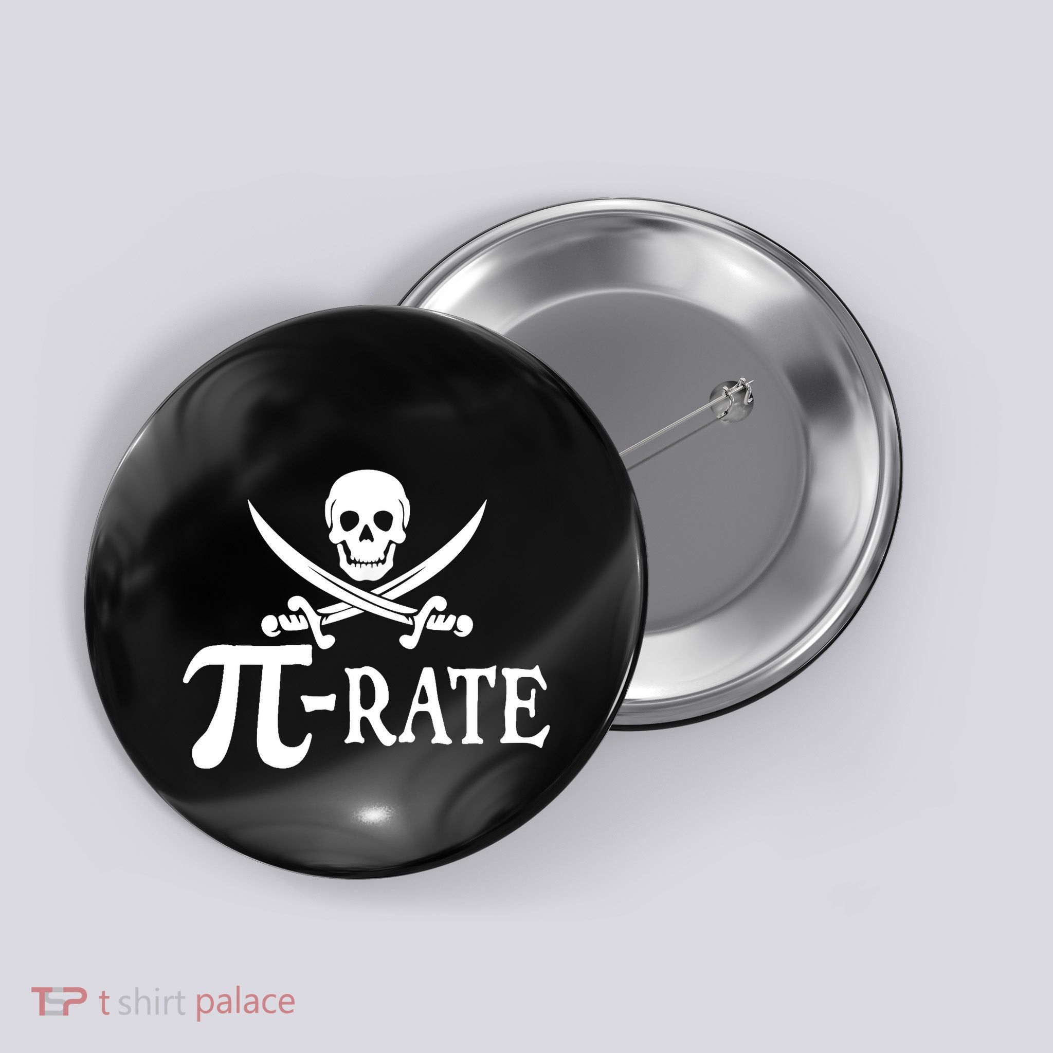 Funny Pi Rate Pirate Pi Day Boy Vintage Math Teacher Retro Button
