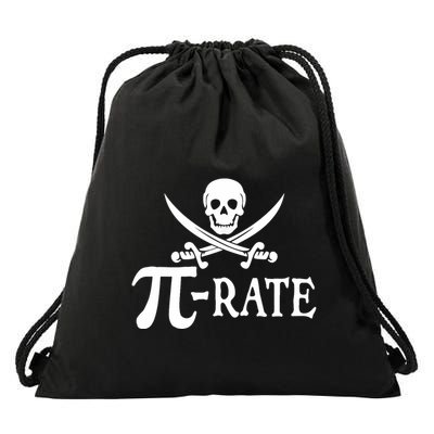 Funny Pi Rate Pirate Pi Day Boy Vintage Math Teacher Retro Drawstring Bag
