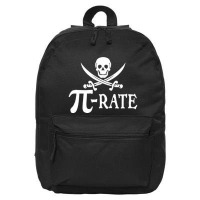 Funny Pi Rate Pirate Pi Day Boy Vintage Math Teacher Retro 16 in Basic Backpack