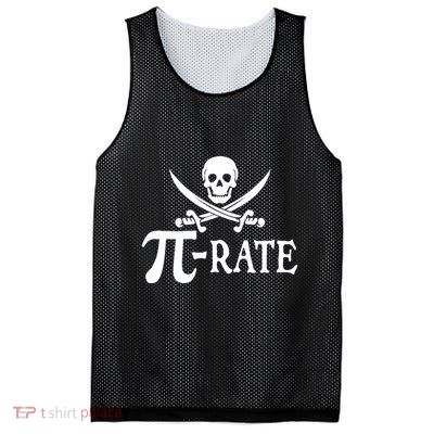 Funny Pi Rate Pirate Pi Day Boy Vintage Math Teacher Retro Mesh Reversible Basketball Jersey Tank