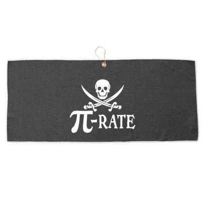 Funny Pi Rate Pirate Pi Day Boy Vintage Math Teacher Retro Large Microfiber Waffle Golf Towel