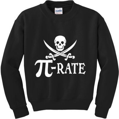 Funny Pi Rate Pirate Pi Day Boy Vintage Math Teacher Retro Kids Sweatshirt