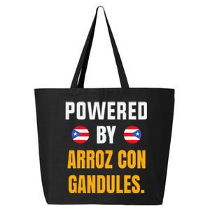 Funny Puerto Rico Flag Powered By Arroz Con Gandules 25L Jumbo Tote