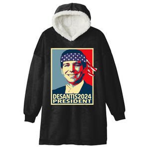 For President Ron DeSantis Hooded Wearable Blanket