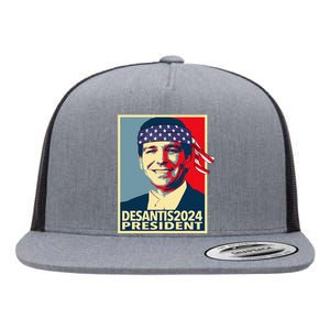 For President Ron DeSantis Flat Bill Trucker Hat