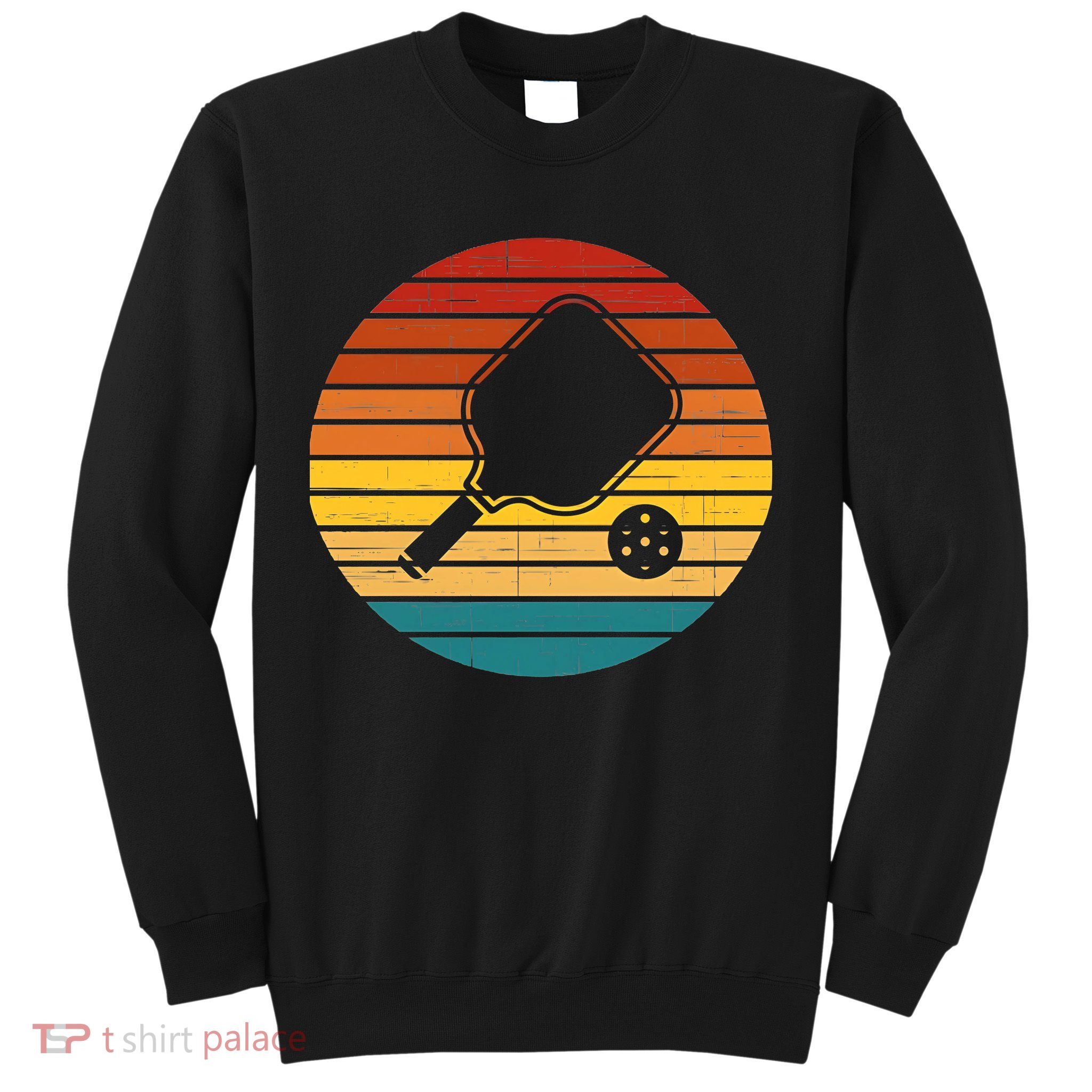 Funny Pickleball Retro Sunset Gift Sweatshirt