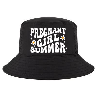 Funny Pregnancy Reveal Pregnant Girl Summer Baby Shower Cool Comfort Performance Bucket Hat