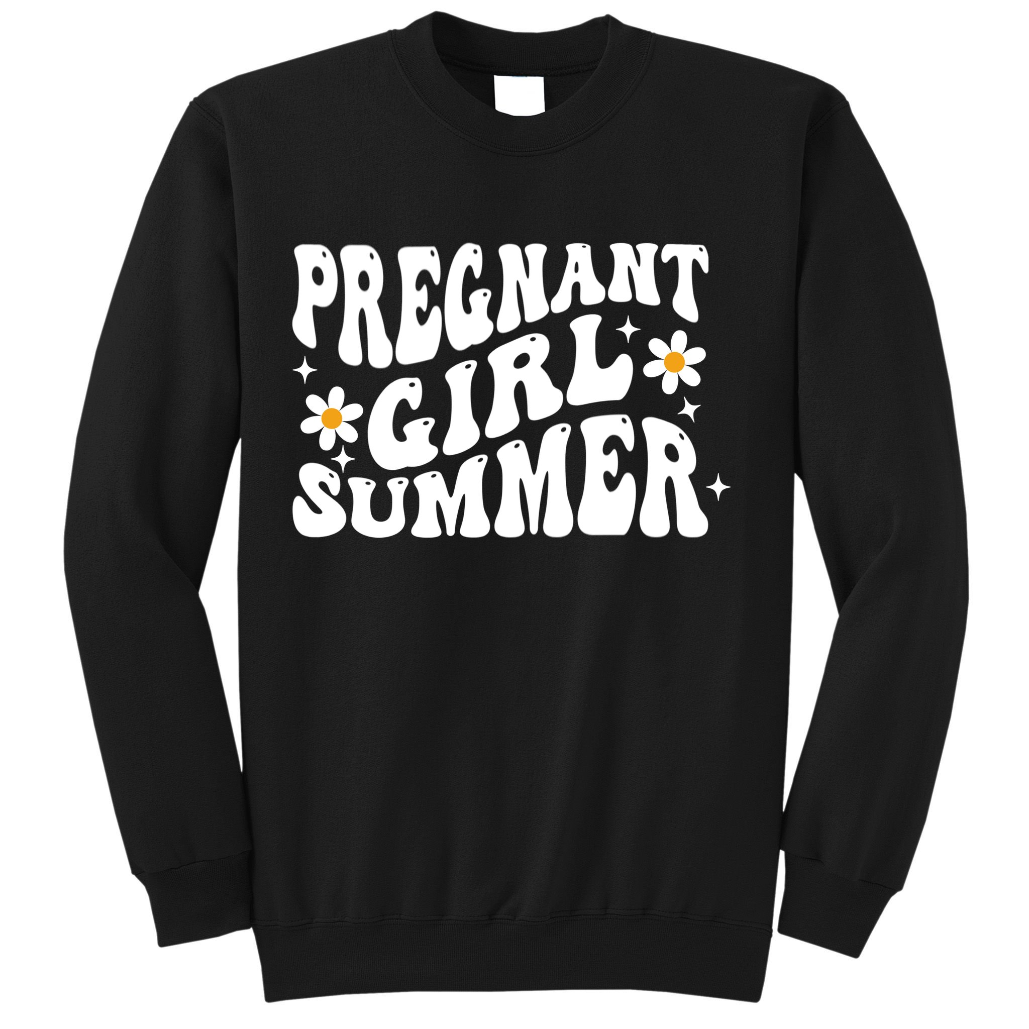 Funny Pregnancy Reveal Pregnant Girl Summer Baby Shower Sweatshirt