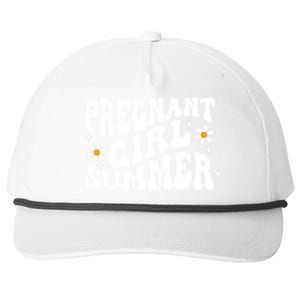 Funny Pregnancy Reveal Pregnant Girl Summer Baby Shower Snapback Five-Panel Rope Hat