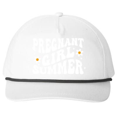 Funny Pregnancy Reveal Pregnant Girl Summer Baby Shower Snapback Five-Panel Rope Hat