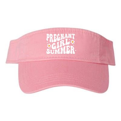 Funny Pregnancy Reveal Pregnant Girl Summer Baby Shower Valucap Bio-Washed Visor