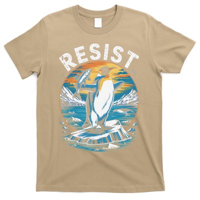 Funny Penguin Resist Protest Against Tariffs Humor T-Shirt