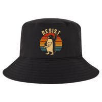 Funny Penguin Resist Penguins Protest Against Tariffs Cool Comfort Performance Bucket Hat