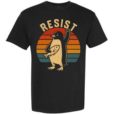 Funny Penguin Resist Penguins Protest Against Tariffs Garment-Dyed Heavyweight T-Shirt