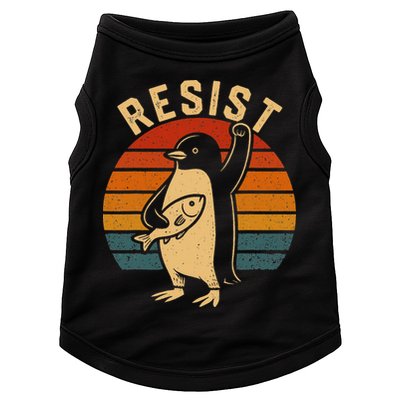 Funny Penguin Resist Penguins Protest Against Tariffs Doggie Tank