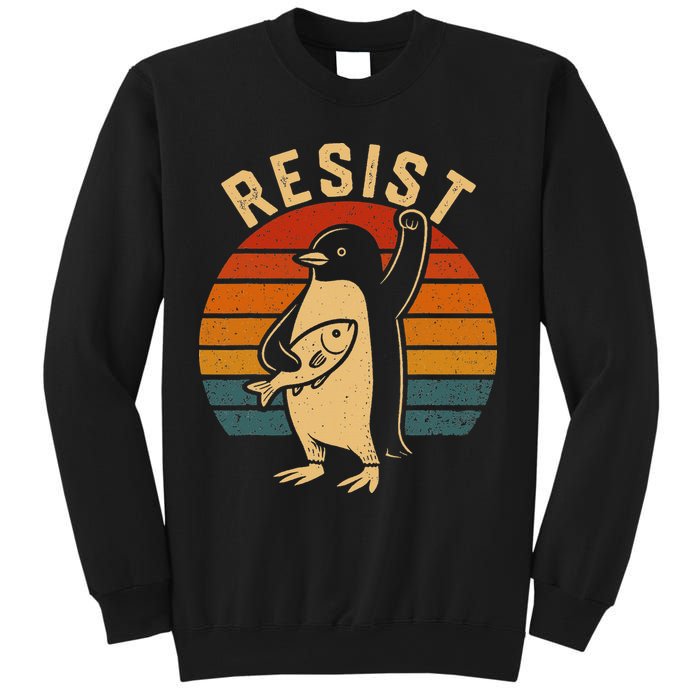 Funny Penguin Resist Penguins Protest Against Tariffs Sweatshirt