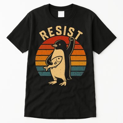 Funny Penguin Resist Penguins Protest Against Tariffs Tall T-Shirt
