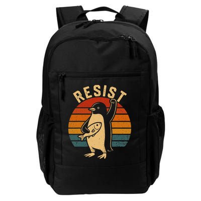 Funny Penguin Resist Penguins Protest Against Tariffs Backpack