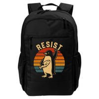 Funny Penguin Resist Penguins Protest Against Tariffs Backpack