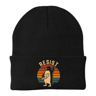 Funny Penguin Resist Penguins Protest Against Tariffs Beanie