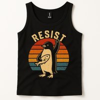 Funny Penguin Resist Penguins Protest Against Tariffs Tank Top